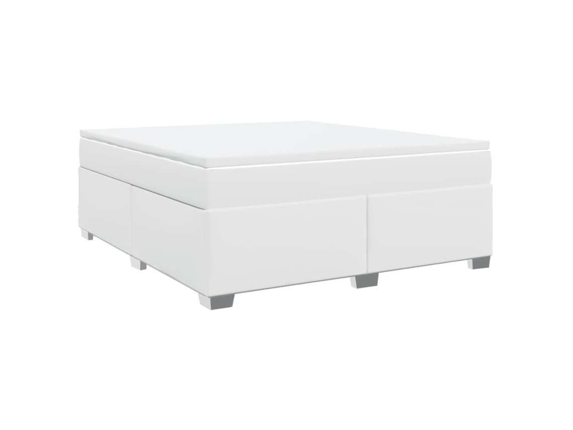 Box Spring Bed, Box Spring Beds Vidaxl Branco Couro Artificial (180 X 200 Cm)