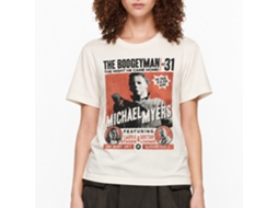 Rockinstone Halloween Movie Poster Style Solid Natural Adult T-shirt Size:xl