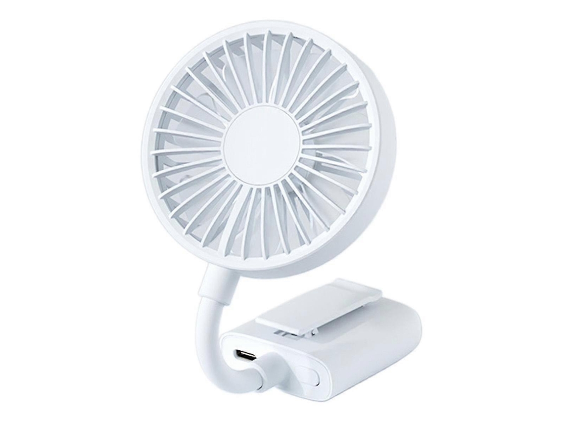 Ventilador Pequeno Portátil Usb Para Áreas Externas, Com Clipe Para Pendurar Na Cintura, Para Mesa, Com Carregamento, Branco (1 Pe Slowmoose