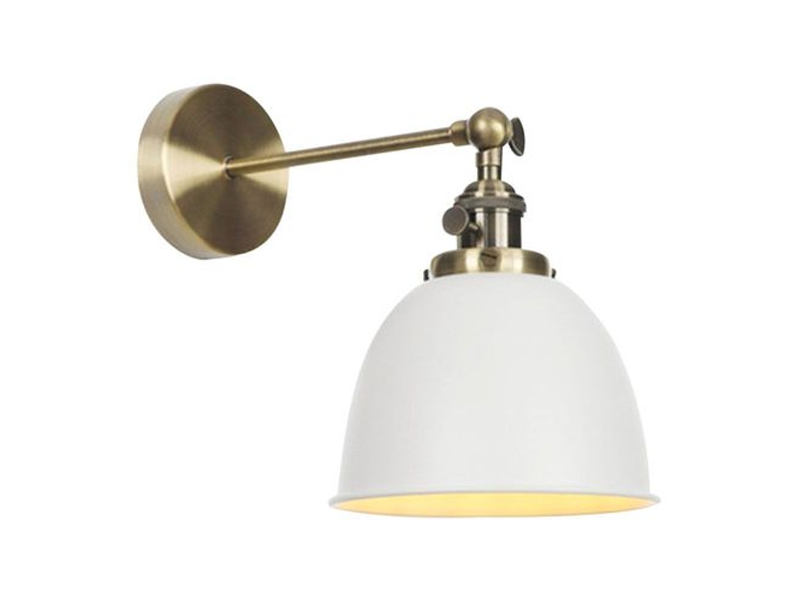 Luminária de teto moderna BRILVIBERA, mini semicírculo com cúpula de metal branco.