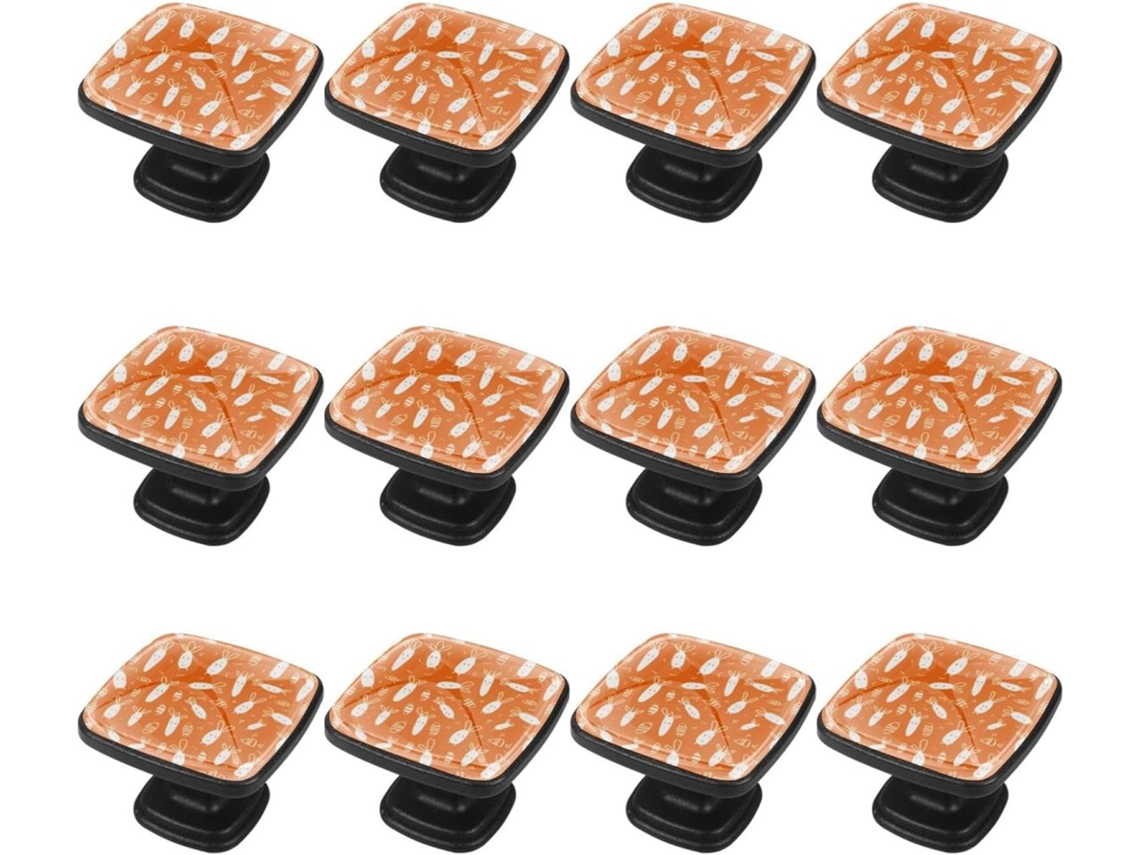 Puxadores Quadrados Para Gavetas De Cômoda, Puxadores Para Armários De Cozinha, 12 Peças, Formato De Cenoura, Sem