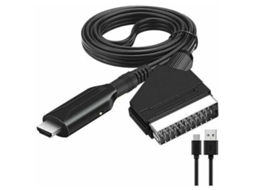Adaptador Scart para Hdmi, Conversor Hdmi com Cabo de Áudio e Vídeo Full Hd Tv, Projetor, Etc. AQUAFORGE