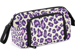 Estojo Grande Estilo Preppy com Compartimento para Lápis, Ideal Meninos e Estudantes do Ensino Médio Roxo 24
