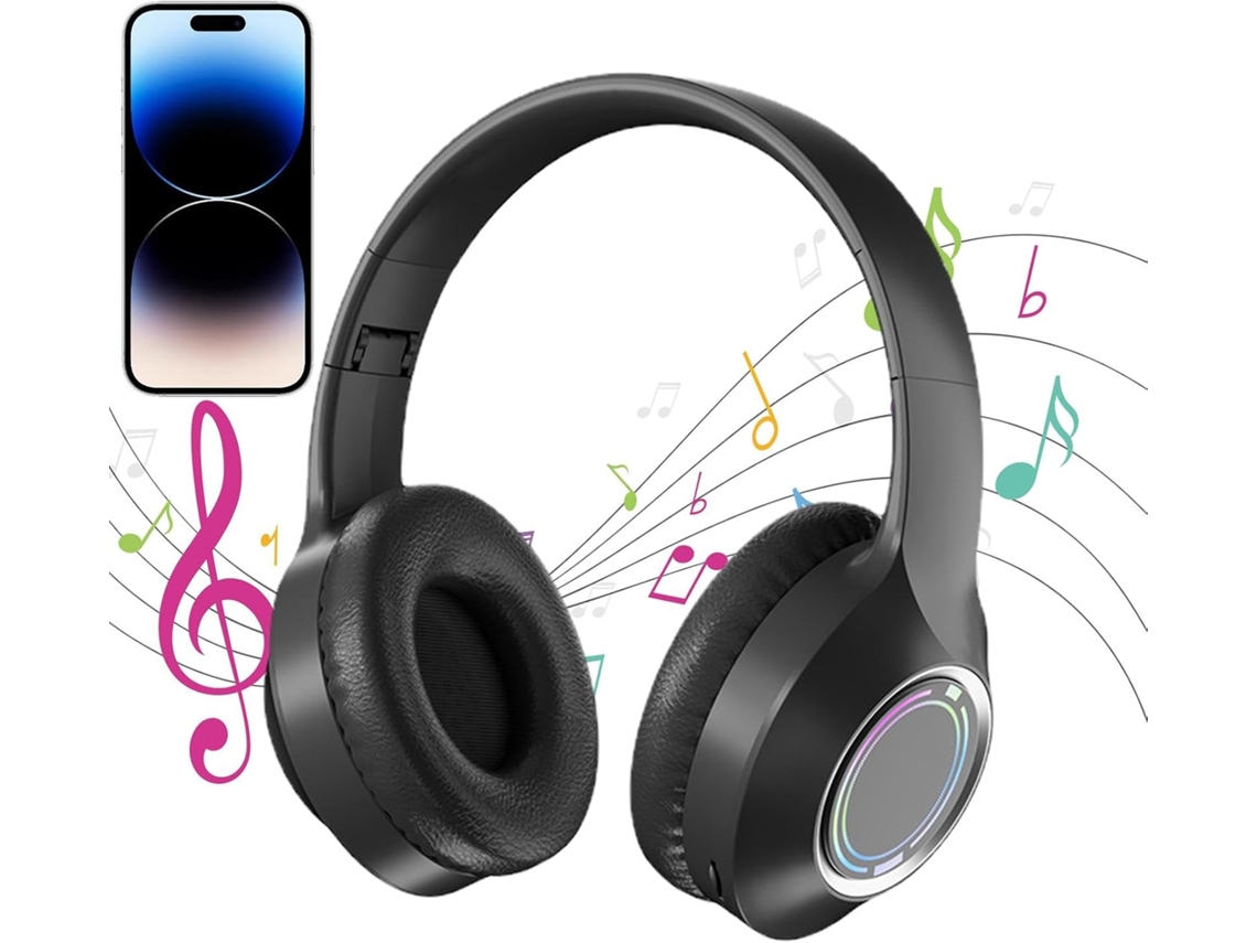Fones De Ouvido Leves E Dobráveis Sem Fio Com Cancelamento Ruído, Protetores Auriculares Macios Com Interface De Áudio 3