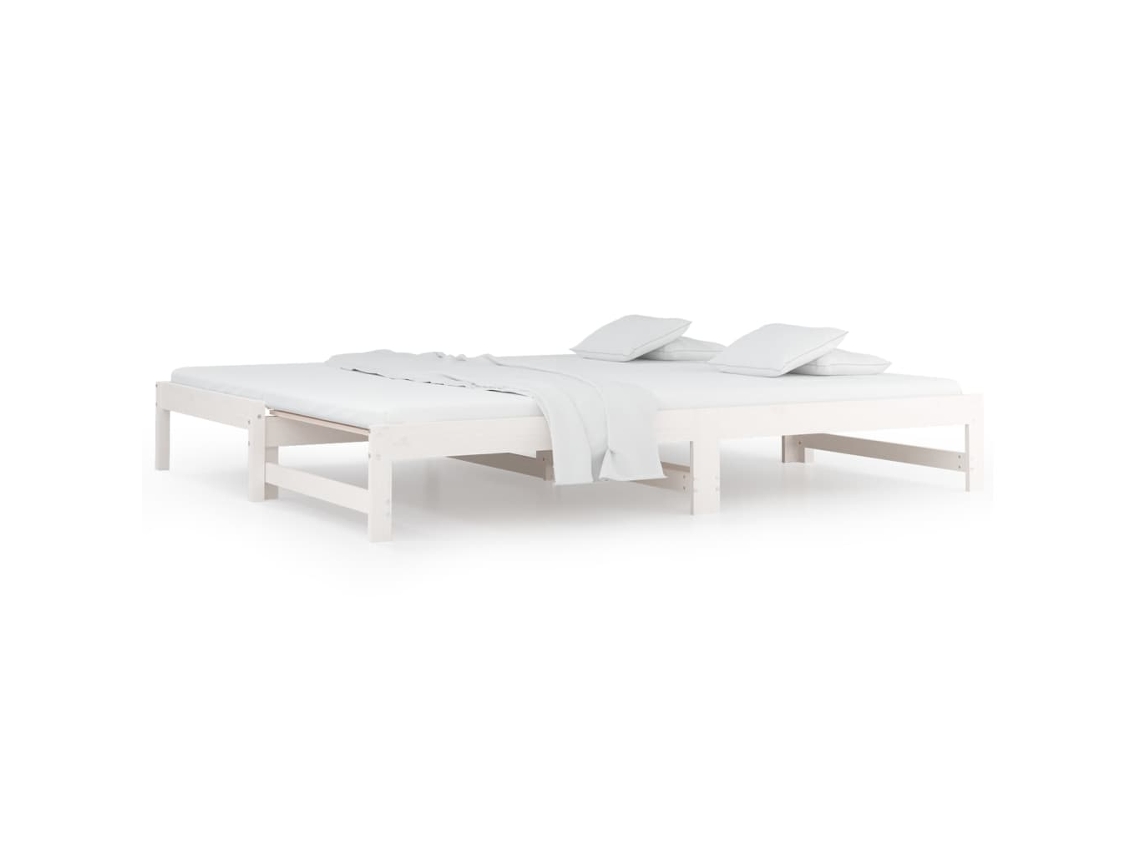 Sofá cama de Puxar 2x Cm Pinho Maciço Branco MAISON EXCLUSIVE (90x200)