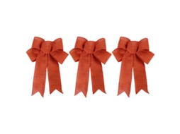 Laços de Decoração de Natal para Guirlanda, Árvore e Interior de Casa LAXISCREED (3 Peças)