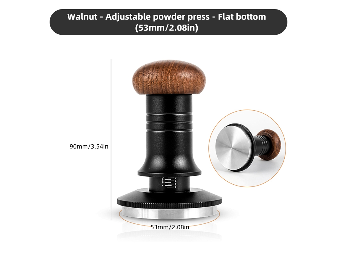 Laxiscreed Compactador De Café De Nogueira, Força De 30 Libras, Design Ajustável