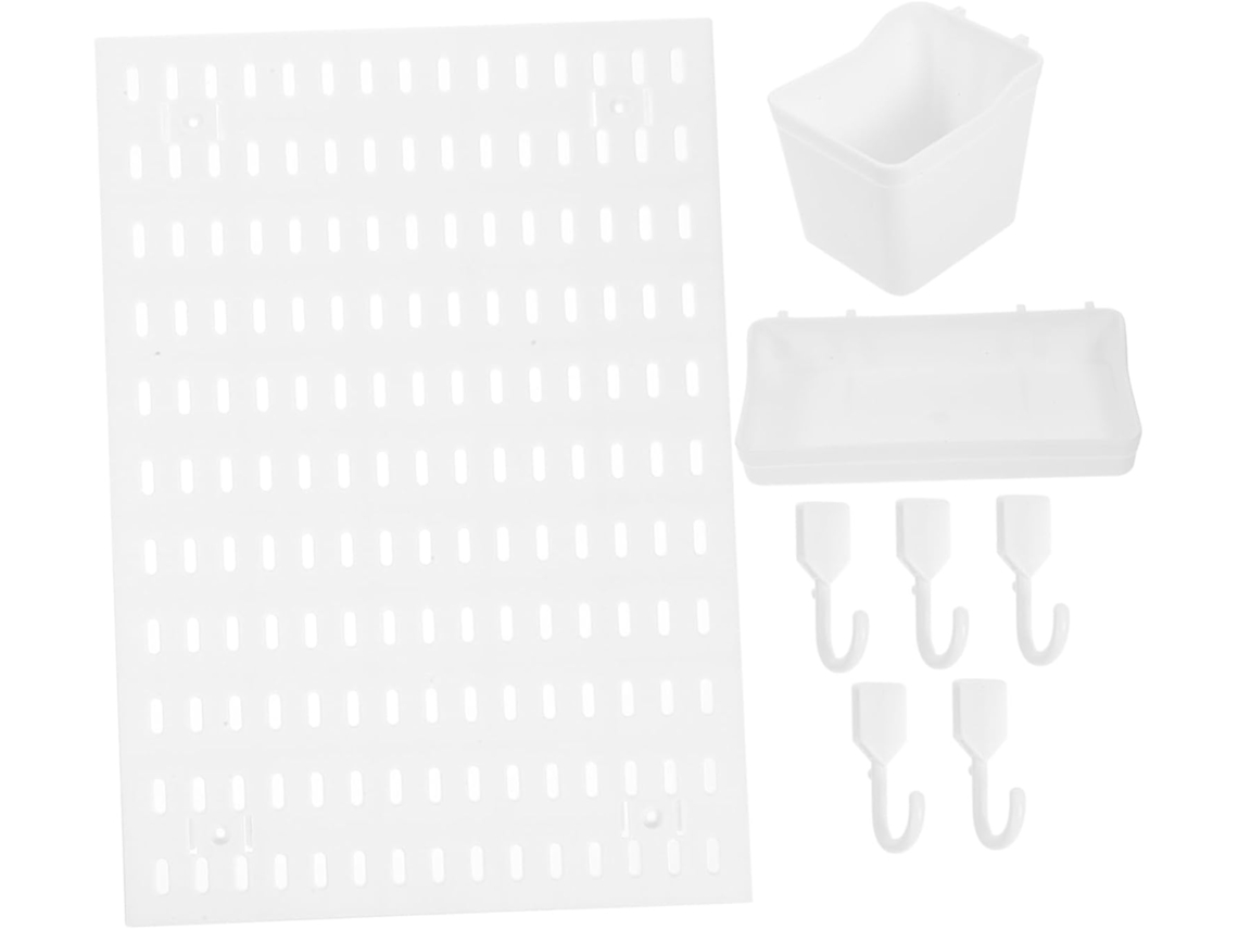 Kit Organizador De Parede Para Cozinha Com Ganchos E Prateleiras, Inst
