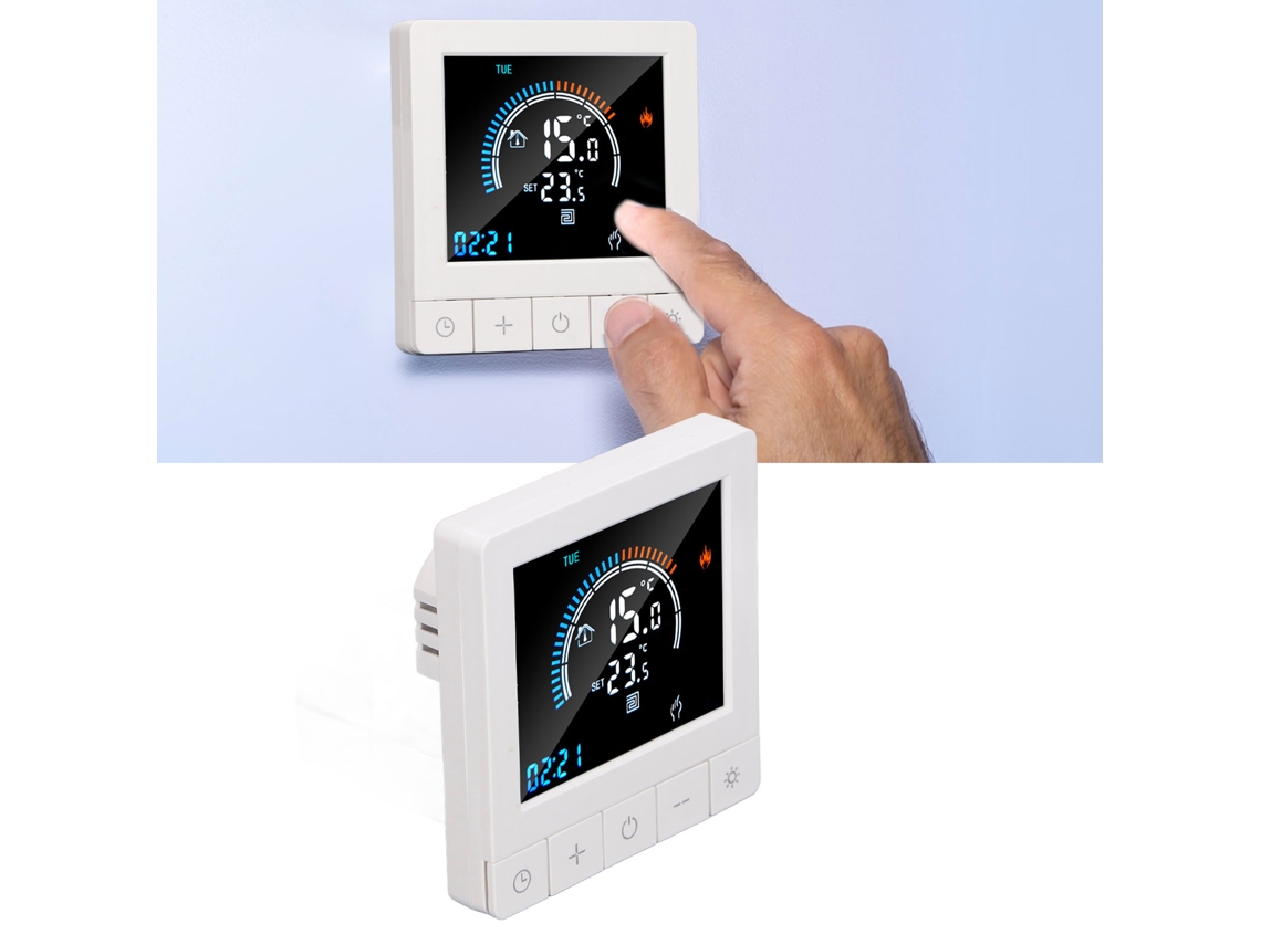 Termostato Inteligente Programável Para Aquecimento Elétrico, Com Display Lcd Digital E Controlador De Temperatura Para Uso Doméstico Ou Em Hotéis