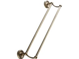 Prateleira Dupla de Parede em Latão Dourado, com Suporte para Toalhas, Fácil de Desmontar. SFUSHOS
