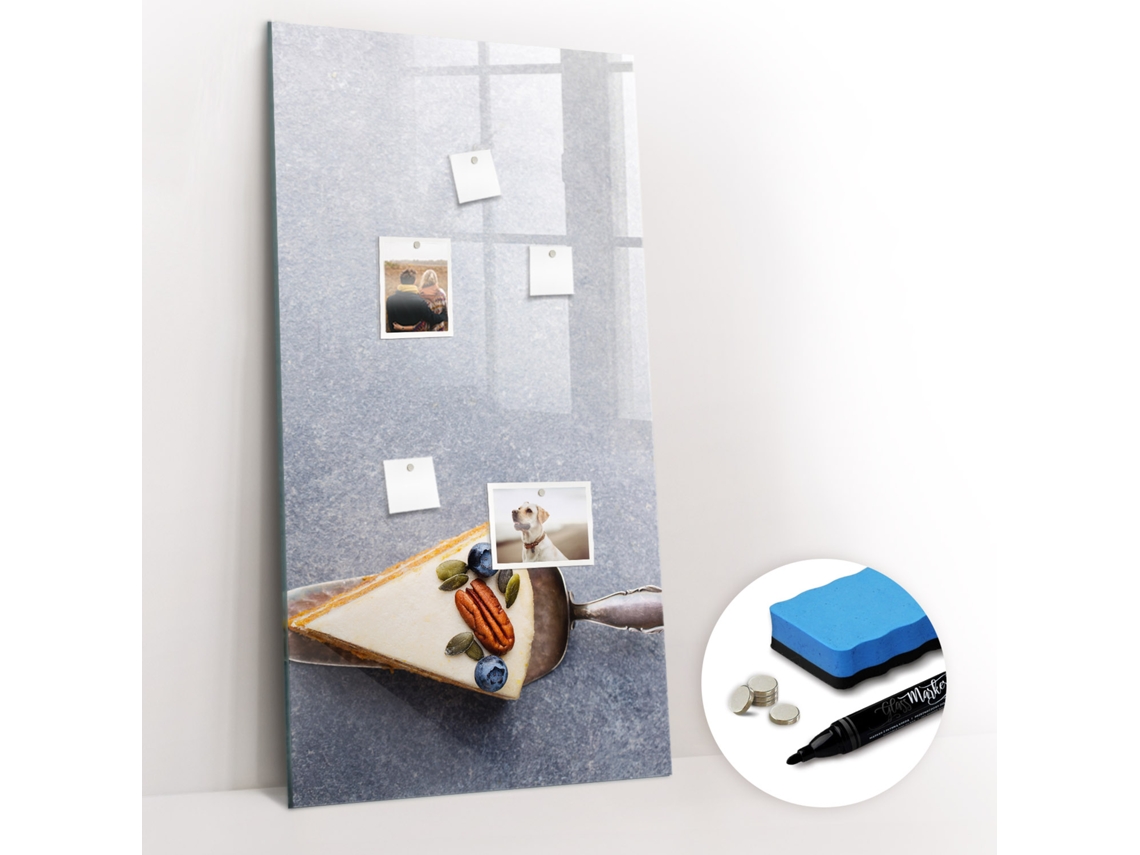 Quadro De Vidro Magnético Fatia De Bolo Para O Corredor Espelharte (60x120 Cm)