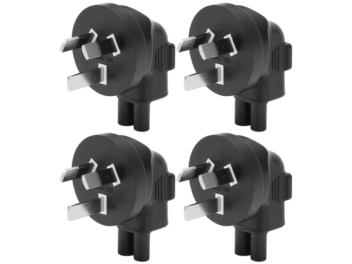 Conjunto De 4 Adaptadores Energia Universais Com Plugue Au 3 Pinos Para Iec 320 C5, Padrão Australiano, Para Computador, 100, 250v