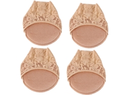 Orfofe Tapetes Antiderrapantes Para Salto Alto Femininos, 2 Pares, Design Com Cadarço Bege, Respiráveis E Protetores