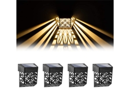 Kit com 4 Luminárias Solares para Cerca Externa CHABERLU