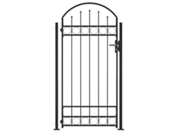 Fence Gate, Fence Gates Vidaxl Preto Aço (105 X 204 Cm)