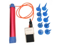 Pistola pneumática de silicone de 400 ml com pedal e controle de ar.