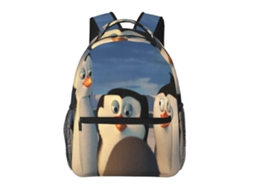 Mochila De Estudante Penguins Of Madagascar T44, Leve, Durável, À Prova Dágua E Com Alça De Ombro Ajustável R44 Olysi Shop