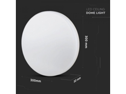 Plafon Led 25W Redondo Ip44 Branco Quente