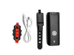 Farol de Bicicleta S/MARCA de Alumínio USB com Luz Vermelha para Mountain Bike