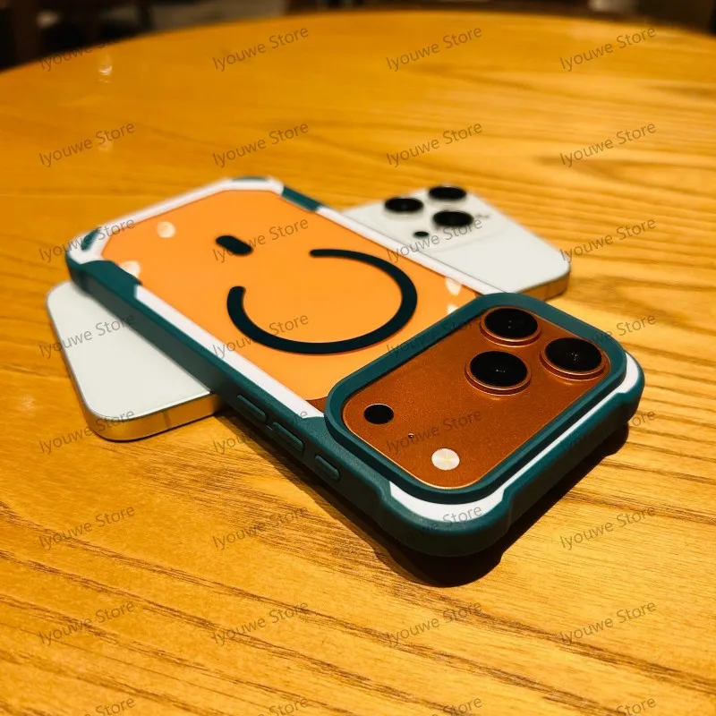 Capa Transparente Magnética Para Iphone 13 Pro (verde), Feita De Acrílico Resistente A Impactos.