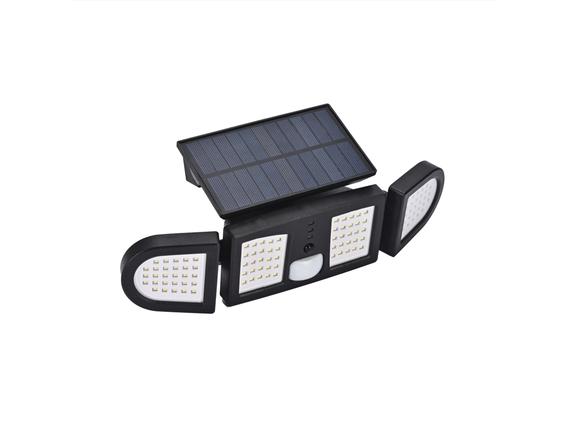Foco Projetor Led Solar 5 W, Ip65, Com Sensor De Movimento Pir E Crepuscular Cave 6000k - 6500k Sim Preto Branco Frio