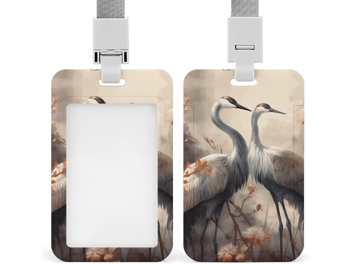 Porta Crachá Cinza E Bege, Personalizável, À Prova D Água, Protetor De Crachá, Funcionários De Escritório, Médicos