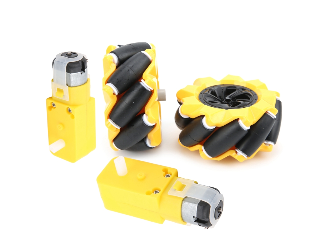 Rueda Mecanum 80mm Para Motor Reducido Tt Piezas De Coche Robot Inteligente Accesorios Diy Juguete