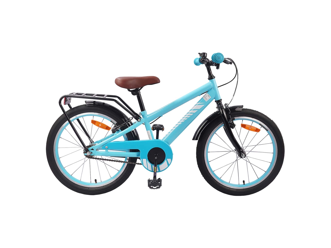 Vidaxl Bicicleta Infantil 18 Polegadas Para 5-7 Anos Azul-claro