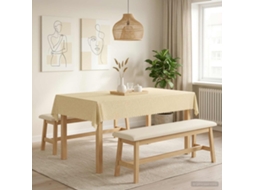 Vidaxl Toalha De Mesa Retangular Branco Creme 110 X 160 Cm