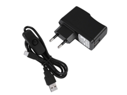 Adaptador de Energia EOOCOO, interruptor, plugue EUA, entrada 110-240V, saída 5V/2.5A
