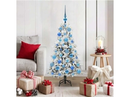 Vidaxl Árvore De Natal Articulada Artificial Branco 120 Cm Pe E Pvc