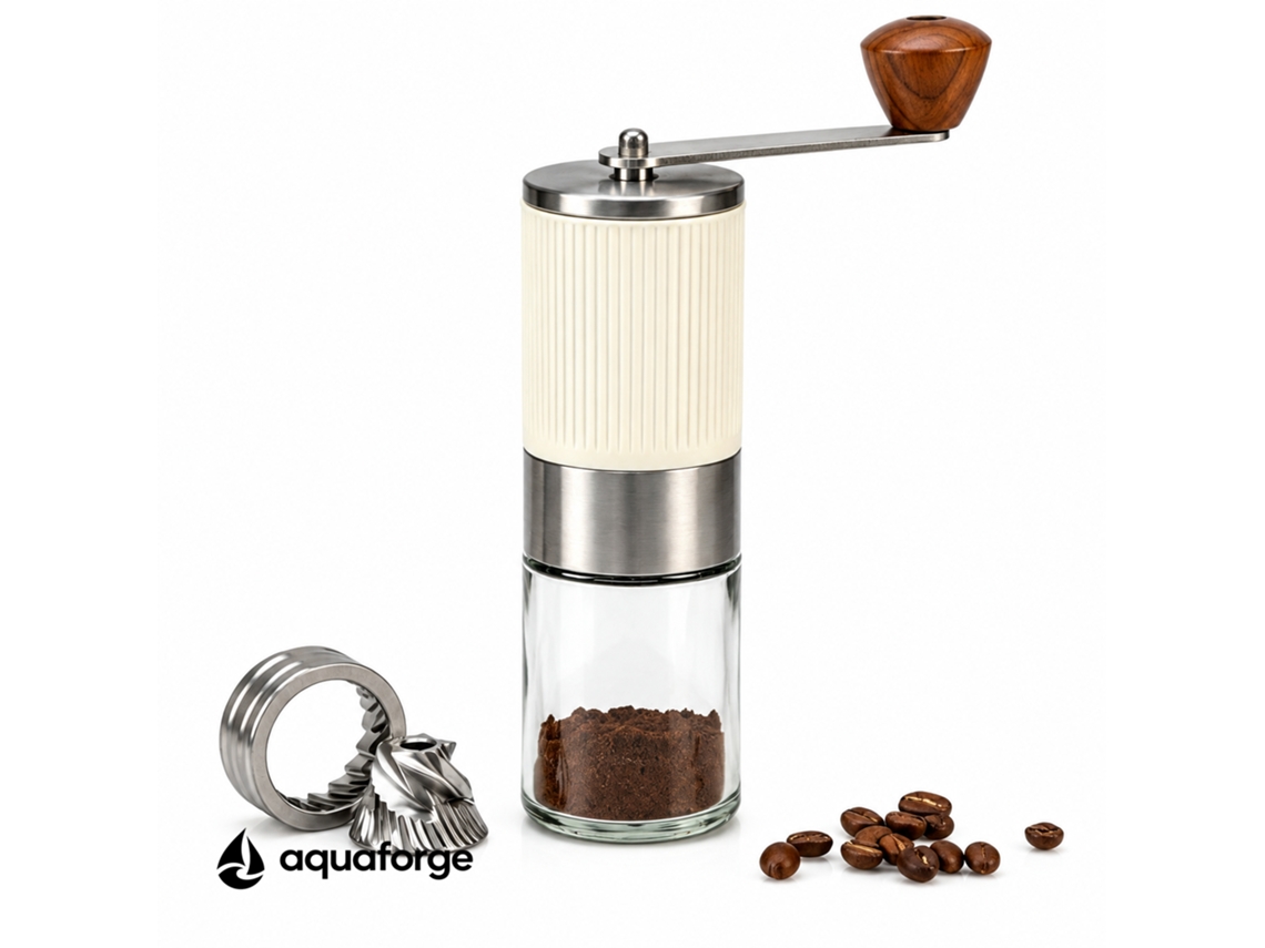 Moinho Manual De Café Aquaforge W315 Para Café, Branco