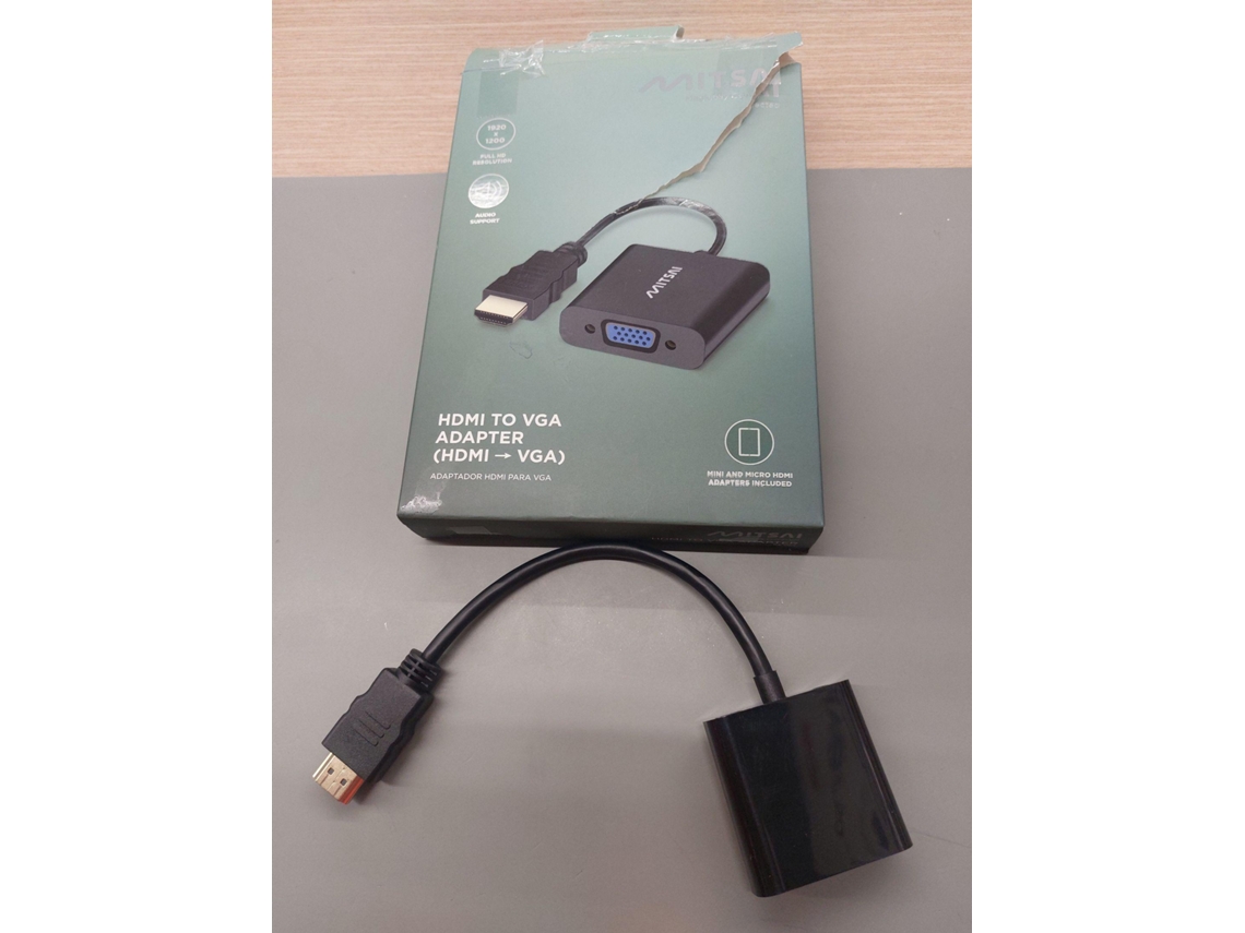Adaptador MITSAI HDMI para VGA (Outlet Caixa Aberta - Mini e Micro HDMI)