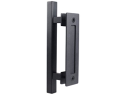 Maçaneta para porta deslizante de aço inoxidável NUZAMAS, maçaneta para porta deslizante de celeiro - maçaneta quadrada simples - preta, 363 S/MARCA