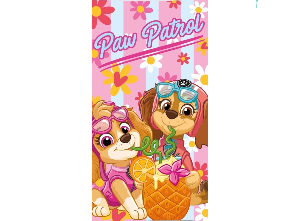 Toalha de Banho /praia Paw Patrol Cocktail, 70x140 Cm BRILVIBERA (secagem Rápida)