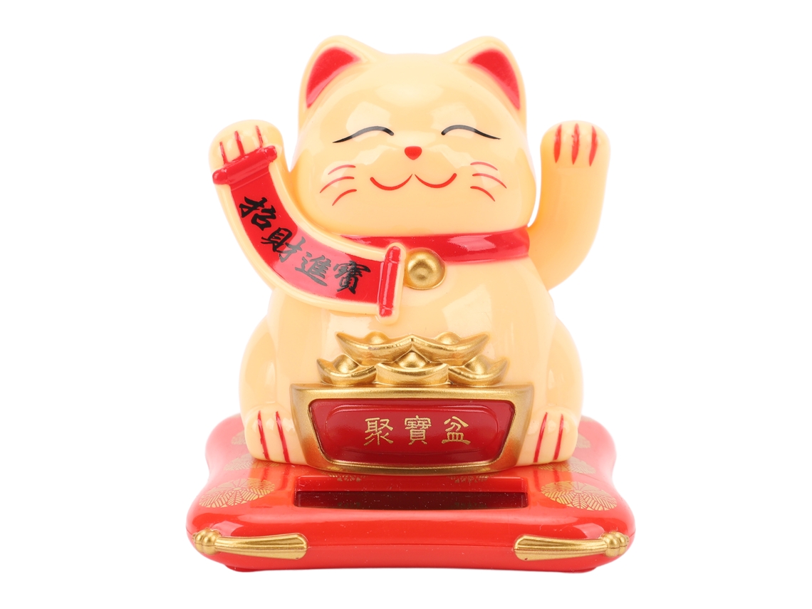 Gato Da Sorte Laxiscreed Solar Amarelo Para Boa Sorte E Decoração Em Casa