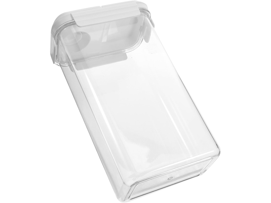 Pote Hermético Transparente Tehaux De 2300ml, Feito De Aço Inoxidável E Polipropileno, Ideal Para Armazenar Alimentos E