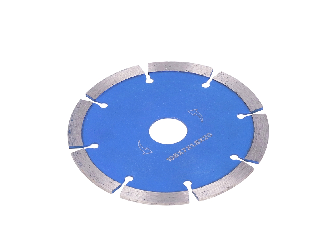 Disco de serra circular diamantado para corte a seco de mármore, granito e concreto, 105 mm