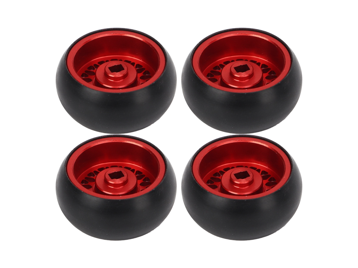 Mali 4 Pneus de Derrapagem Rc em Liga de Alumínio para Carro Rc 1/28 Wltoys K989 K969 P939 284131 Mini Q Vermelho