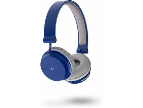 Auscultadores Bluetooth KITSOUND KSMEBL (Over Ear - MicroAuriculares - Azul)