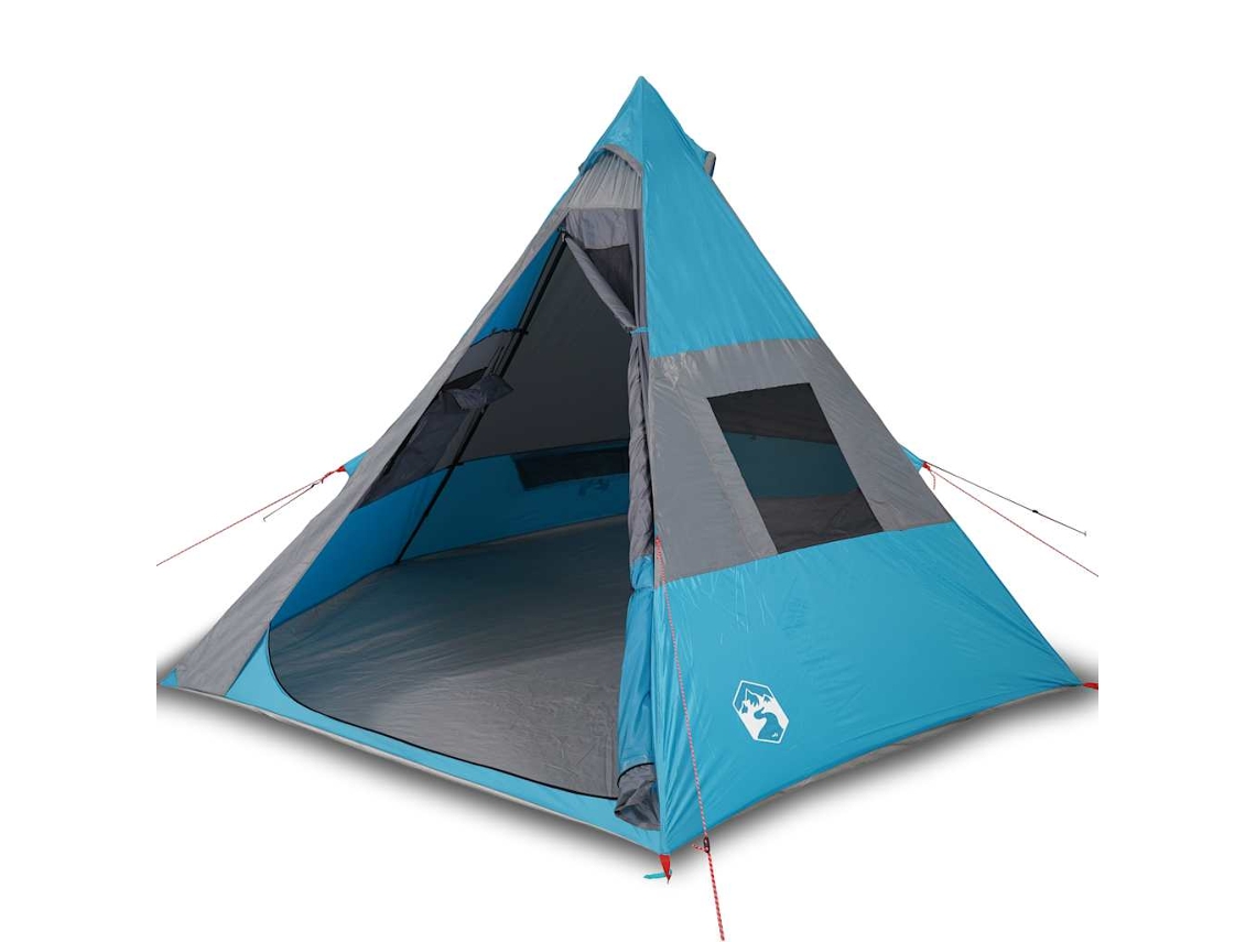 Tenda de campismo p/ 7 pessoas VIDAXL tecido opaco impermeável azul