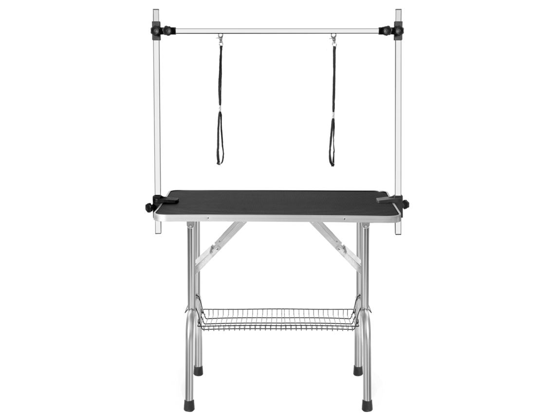 Mesa Profissional Dobrável com Braço e Suporte Coleira Preta 60kg