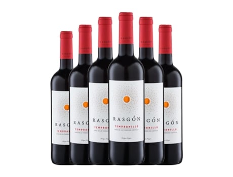 Vinho RASGÓN Rasgón Tempranillo Vino de la Tierra de Castilla (0.75 L - 6 Unidades)