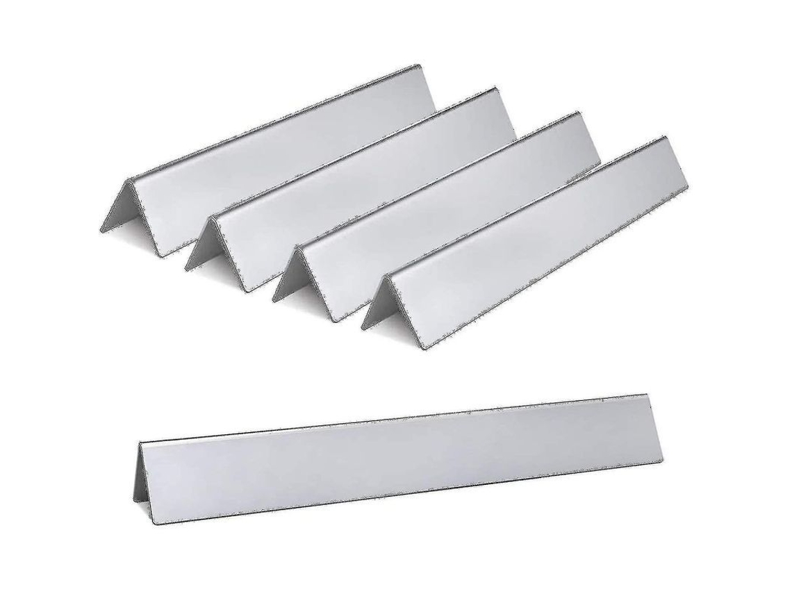 Barras de Saborizador S/MARCA, duráveis, 15.3 polegadas, para Weber Spirit E 310 e E 330, aço inox, 5 unidades