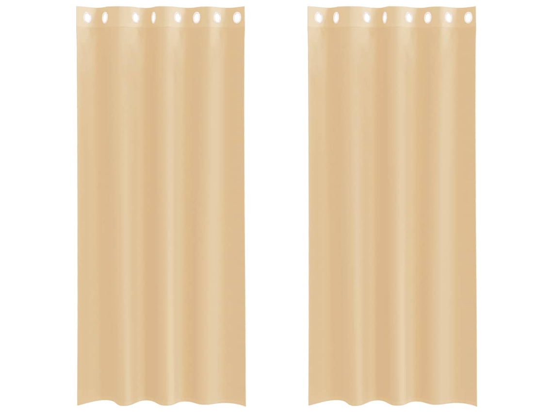 Voile Curtain, Voile Curtains Vidaxl Marrom Tecido (140 X 225 Cm)