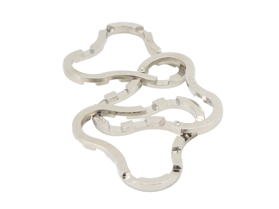 Ats puzzle de Metal Desbloqueable En Forma de Posavasos Interlocking Educativo Portátil para Niños Y Adultos En Hogar Y Oficina