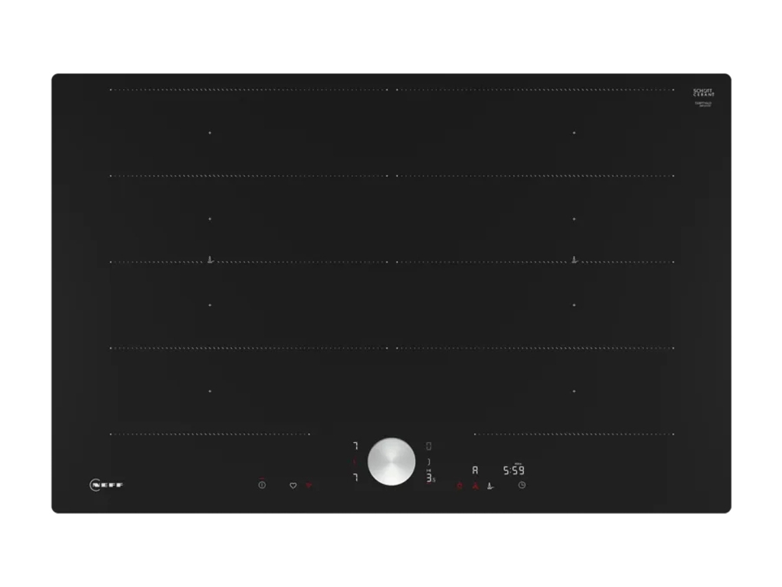 NEFF T68Pty4L0 Placa Preto Embutido 80 Cm Placa com Zona de Indução 4 Zonas