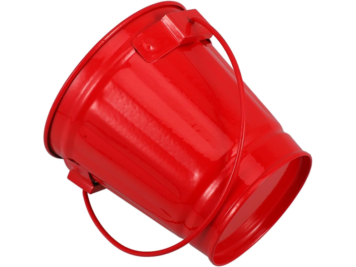 Balde Pequeno E Resistente De Metal, Mini Recipiente Decorativo Com Alça.