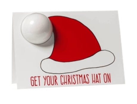 Bomb Cosmetics, Cartão De Natal Santa Hat Com Bola, 50g
