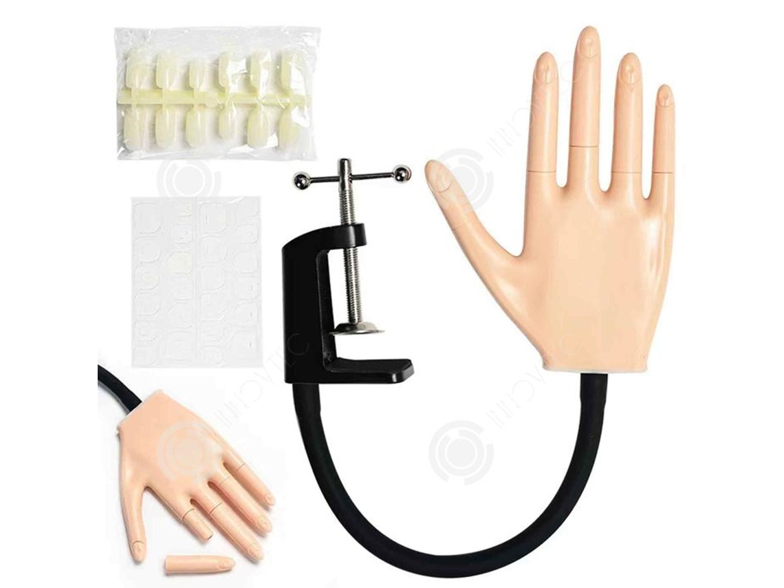 Inn Mão De Treinamento De Manicure Entregue Com Verniz Para Unhas E Cola Para A Prática De Manicure Para Iniciantes. Innovtec